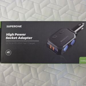 Black High Power Socket Adapter